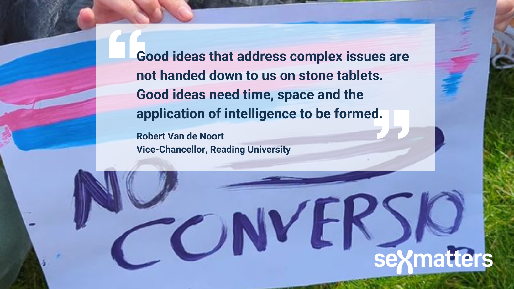 Good ideas that address complex issues are not handed down to us on stone tablets. Good ideas need time, space and the application of intelligence to be formed.